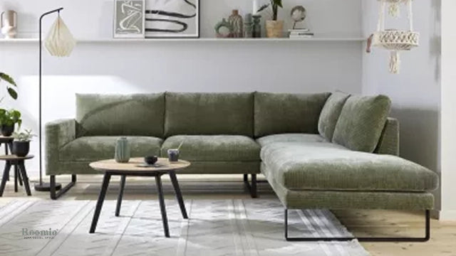 Roomio Sofa in Samtgrün – modernes Design mit Komfort