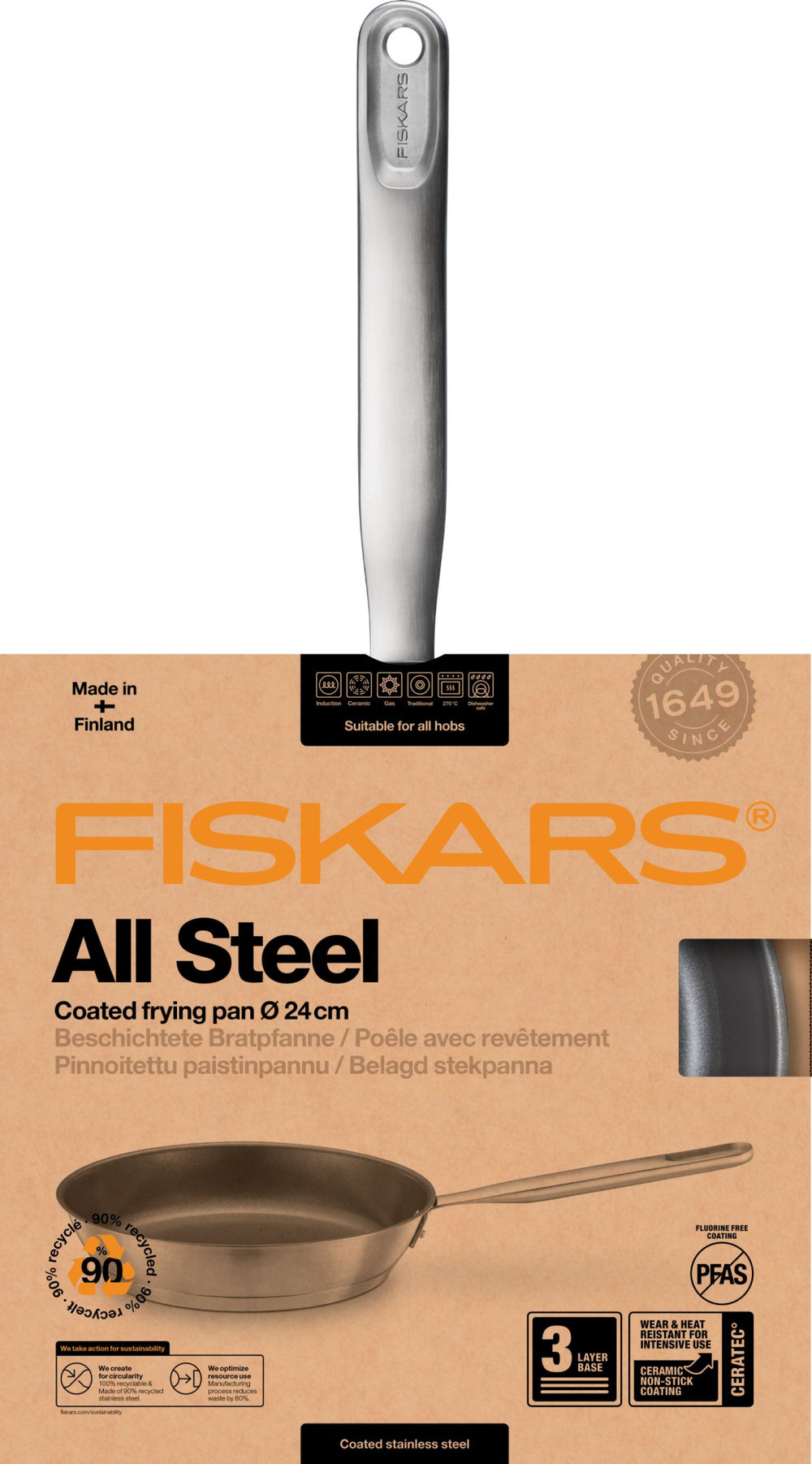 Bratpfanne 24cm  "All Steel"