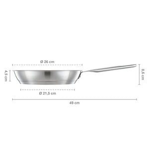 Bratpfanne 26cm  "All Steel"
