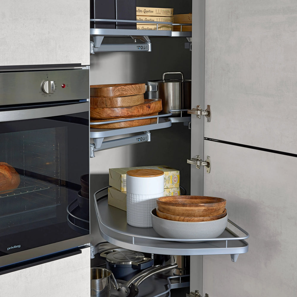 Interliving U-Küche in Betonoptik