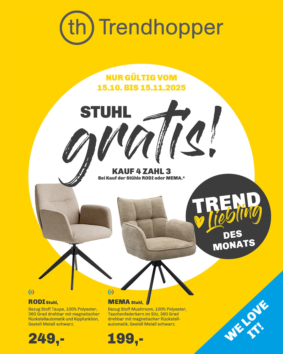 Trendhopper-Aktion - Stuhl gratis