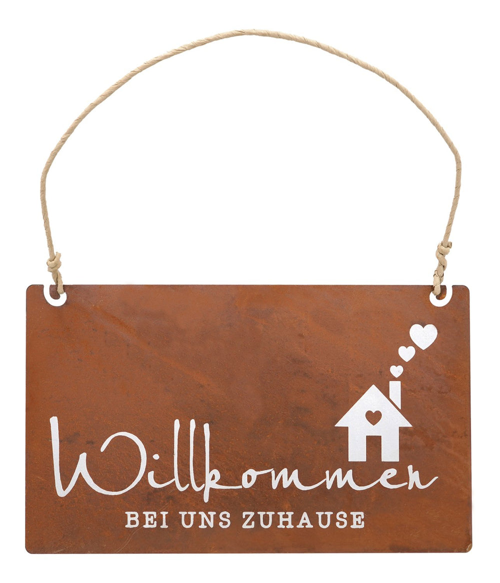 Tafel "Willkommen"