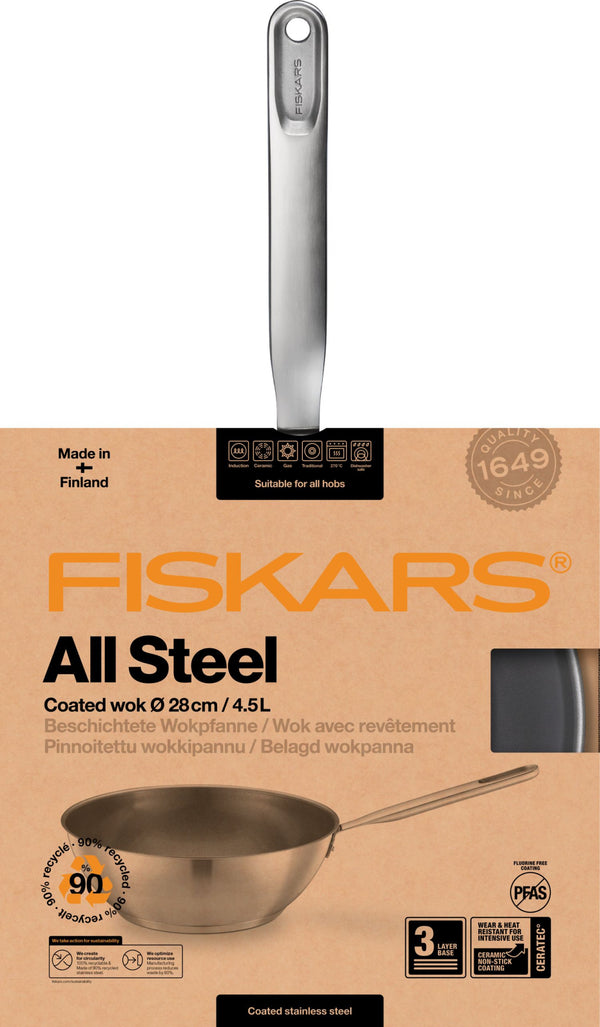 Wok 28cm  "All Steel"