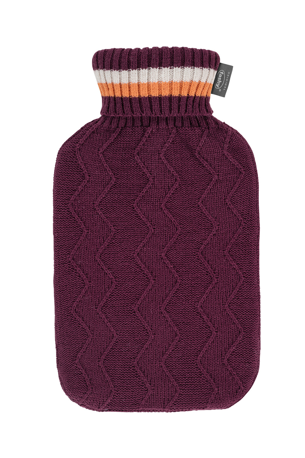 Wärmflasche mit Strickbezug