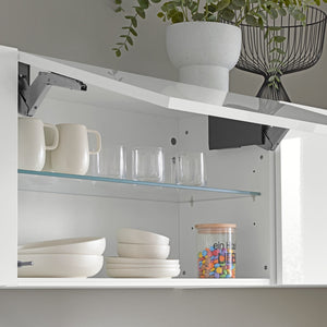 Interliving U-Küche in Hochglanz Hängeschrank