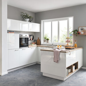 Interliving U-Küche in Hochglanz 