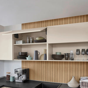 Nobilia U-Küche in Beige Hängeschränke