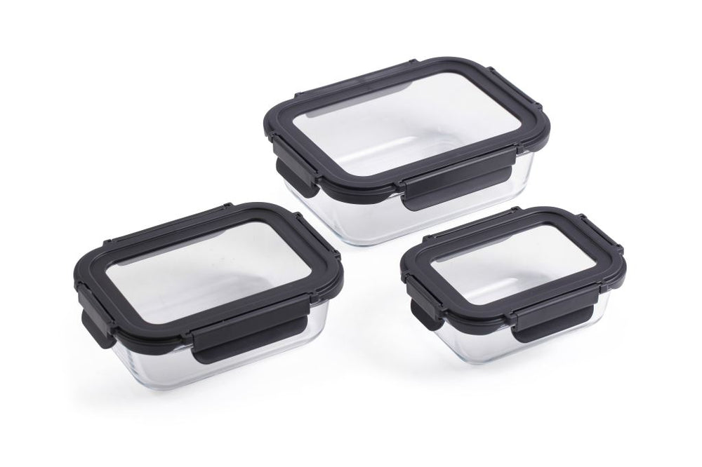 Glasdosen mit Deckeln 3er Set