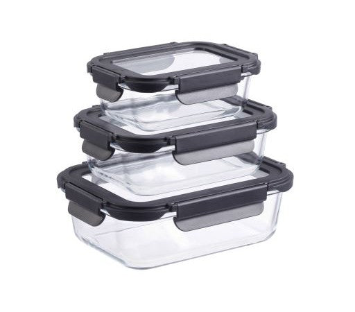 Glasdosen mit Deckeln 3er Set