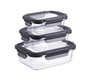 Glasdosen mit Deckeln 3er Set