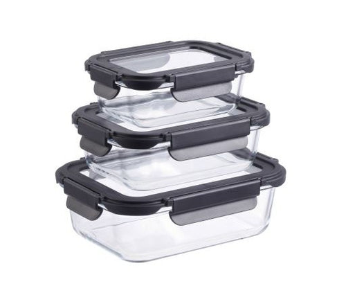 Glasdosen mit Deckeln 3er Set