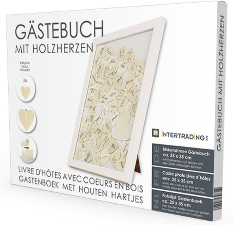 Gästebuch "Hearts" 28x38 cm