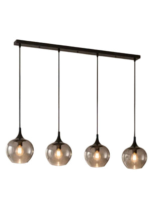 Hängeleuchte MAXY, 4-flammig, Schwarz, 100 cm