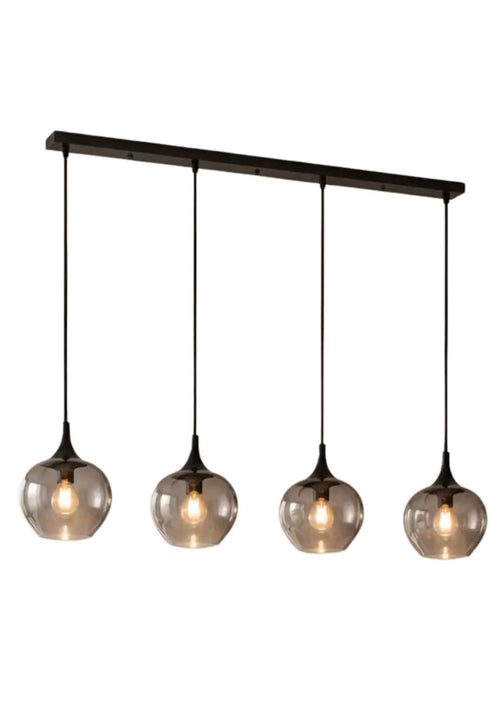 Hängeleuchte MAXY, 4-flammig, Schwarz, 100 cm