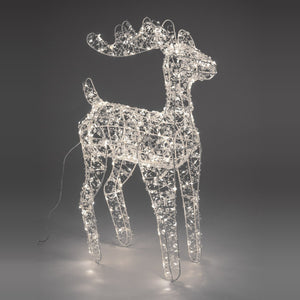 LED Hirsch mit Acrylperlen, 57 cm, warmweiß