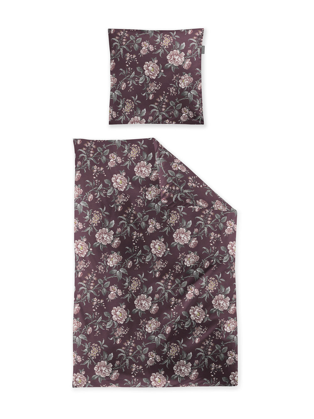 MERAN 8708 Edel-Feinbiber Bettwäsche 2-teilig, rot floral