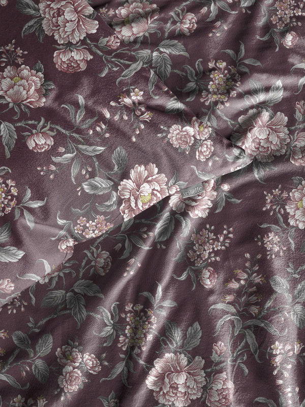 MERAN 8708 Edel-Feinbiber Bettwäsche 2-teilig, rot floral