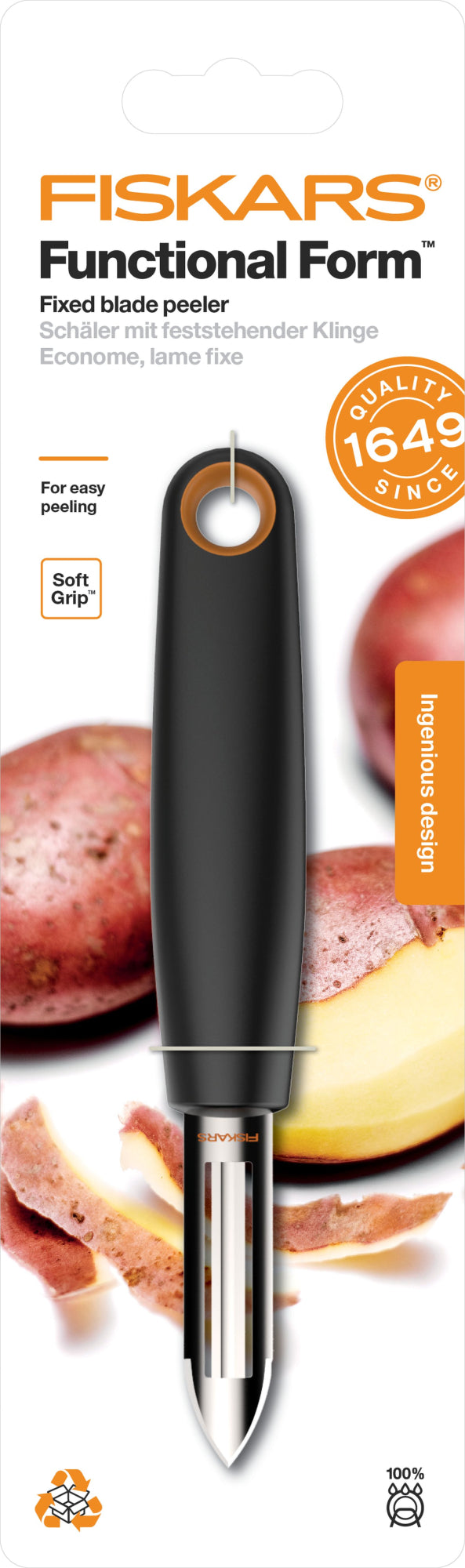 Schäler mit feststehender Klinge