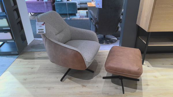 Sessel mit Hocker "Oviedo"