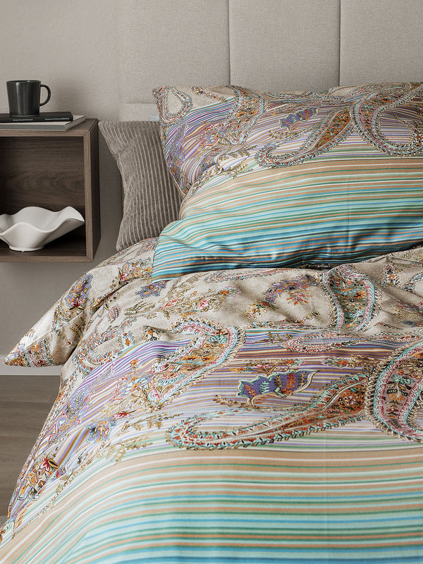 WAVE 8794 Mako-Satin Bettwäsche 2-teilig, Paisley, mehrfarbig