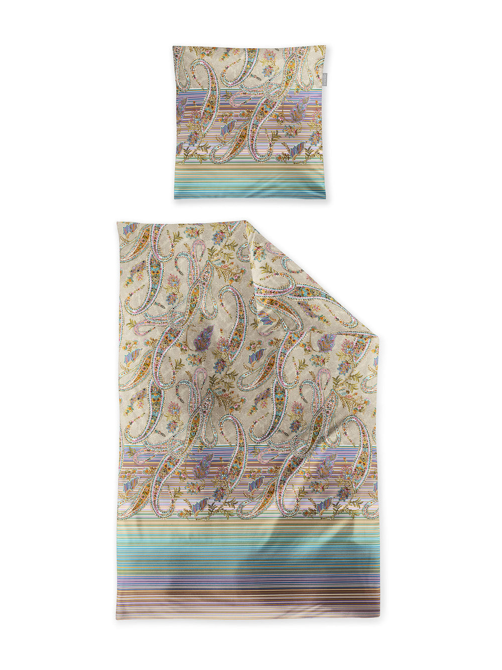 WAVE 8794 Mako-Satin Bettwäsche 2-teilig, Paisley, mehrfarbig