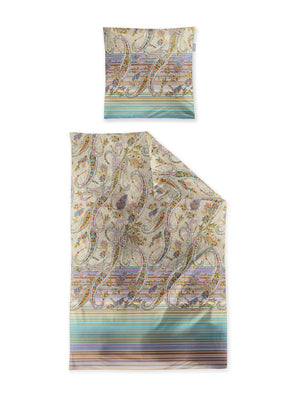 WAVE 8794 Mako-Satin Bettwäsche 2-teilig, Paisley, mehrfarbig