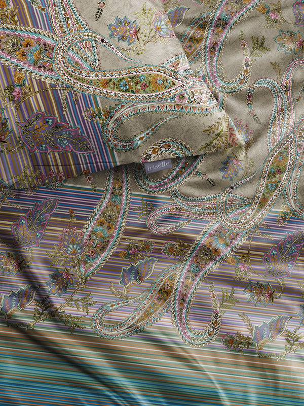 WAVE 8794 Mako-Satin Bettwäsche 2-teilig, Paisley, mehrfarbig