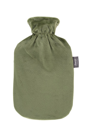 Wärmflasche mit Flauschbezug