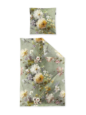 ZOBEL 8596 Renforcé Bettwäsche 2-teilig, grün floral