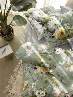 ZOBEL 8596 Renforcé Bettwäsche 2-teilig, grün floral