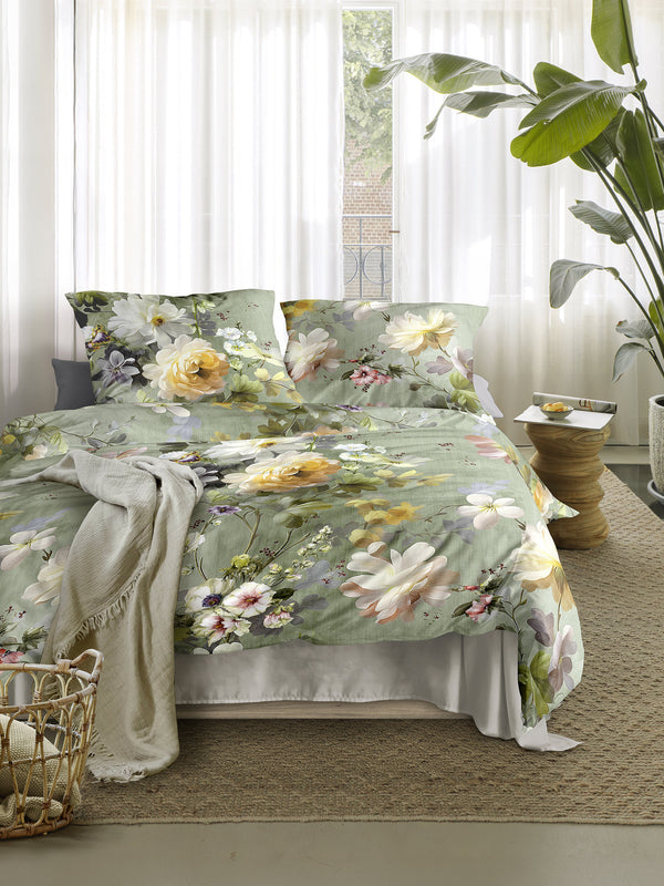 ZOBEL 8596 Renforcé Bettwäsche 2-teilig, grün floral