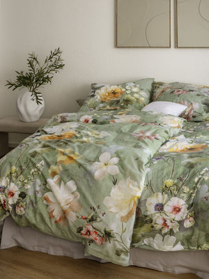 ZOBEL 8596 Renforcé Bettwäsche 2-teilig, grün floral