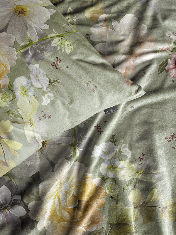 ZOBEL 8596 Renforcé Bettwäsche 2-teilig, grün floral