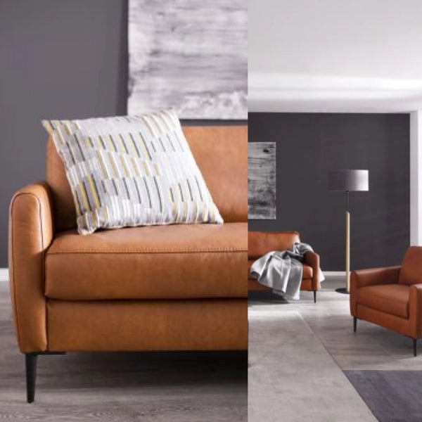 W.Schillig Polstergarnitur "aleXx" in cognac